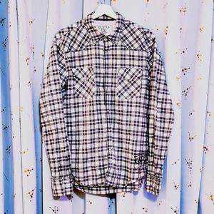 Guess Western Style Plaid top
